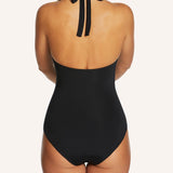 Adult Swim Halter One Piece - Black