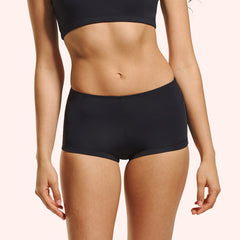 Teens First Period Swim Boyleg - Black