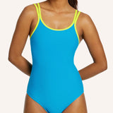 Teens First Period Swim One Piece - Azure Blue