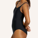 Teens First Period Swim One Piece - Black