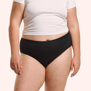 Cotton Period Midi Brief - Black