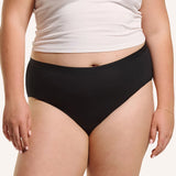 Cotton Period Midi Brief - Black