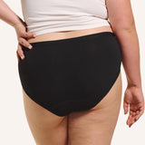 Cotton Period Midi Brief - Black
