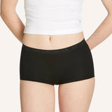 Teens First Period Shortie Brief 2 Pack - Black