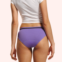 First Side Seamfree Period Hearts Bikini Brief - Grape