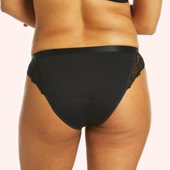 Period Luxe Tanga Brief - Black