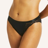 Period Luxe Tanga Brief - Black