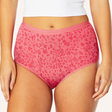 Cotton Period Full Brief - Strawberry Leopard