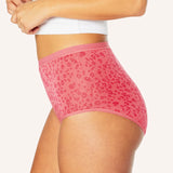 Cotton Period Full Brief - Strawberry Leopard
