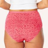 Cotton Period Full Brief - Strawberry Leopard