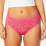 Cotton Period Midi Brief - Strawberry Leopard