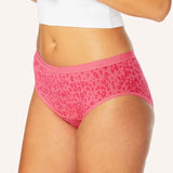 Cotton Period Midi Brief - Strawberry Leopard