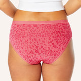 Cotton Period Midi Brief - Strawberry Leopard