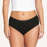 Cotton Period Midi Brief - Black