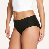 Cotton Period Midi Brief - Black