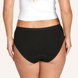 Cotton Period Midi Brief - Black