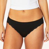 Luna Lace Side Seamfree Period Bikini - Black
