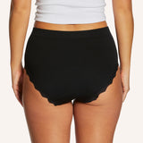 Luna Lace Side Seamfree Full Brief - Black