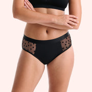 Self Love Midi Period Brief - Black